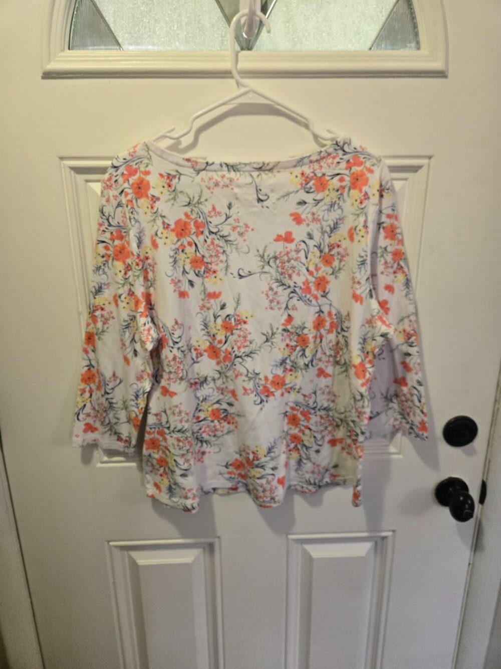 Charter Club XL Soft Floral Casual Top 100% Pima Cotton - Picture 4 of 7